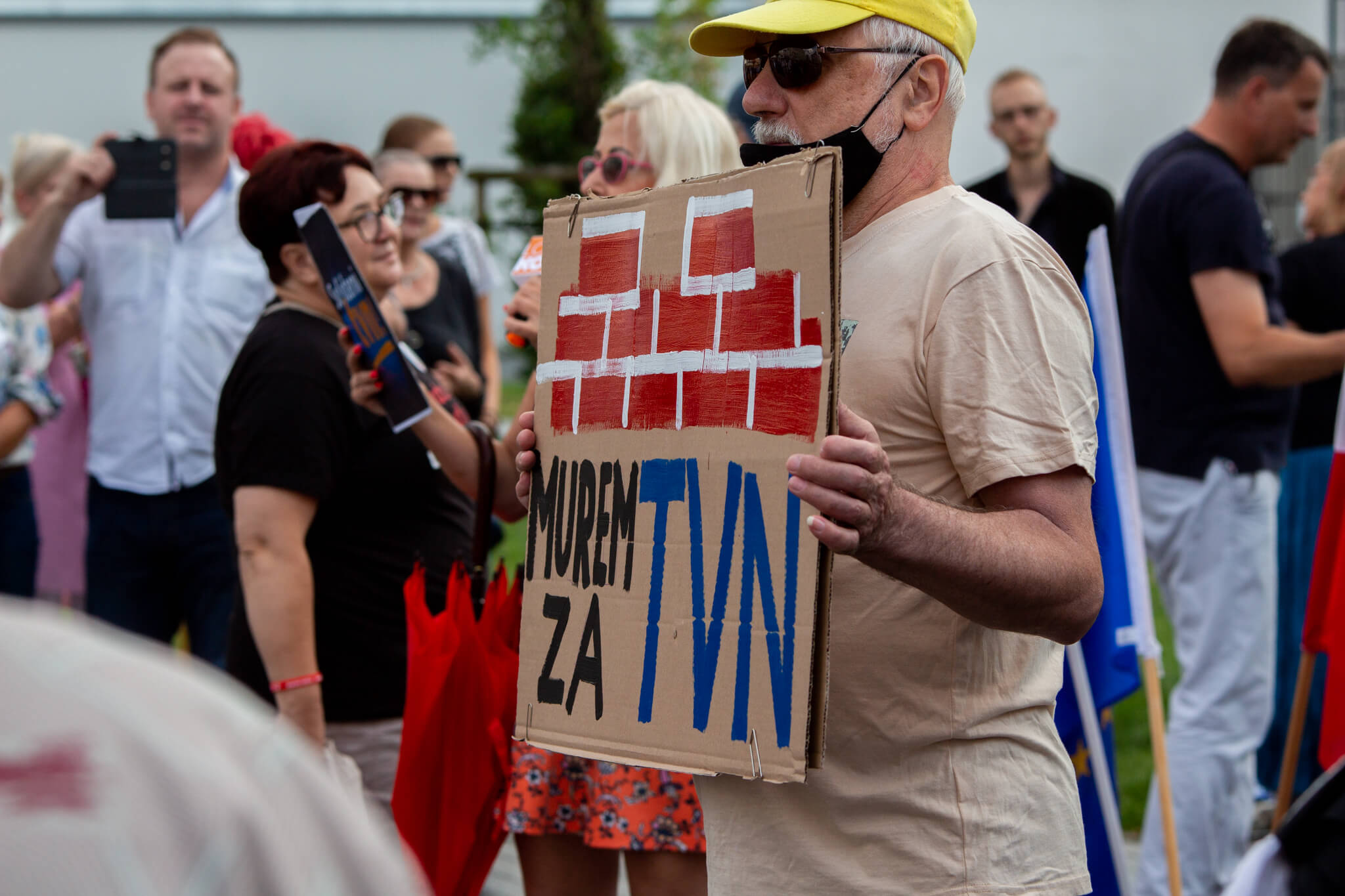 protest w obronie wolnych mediów, lex TVN