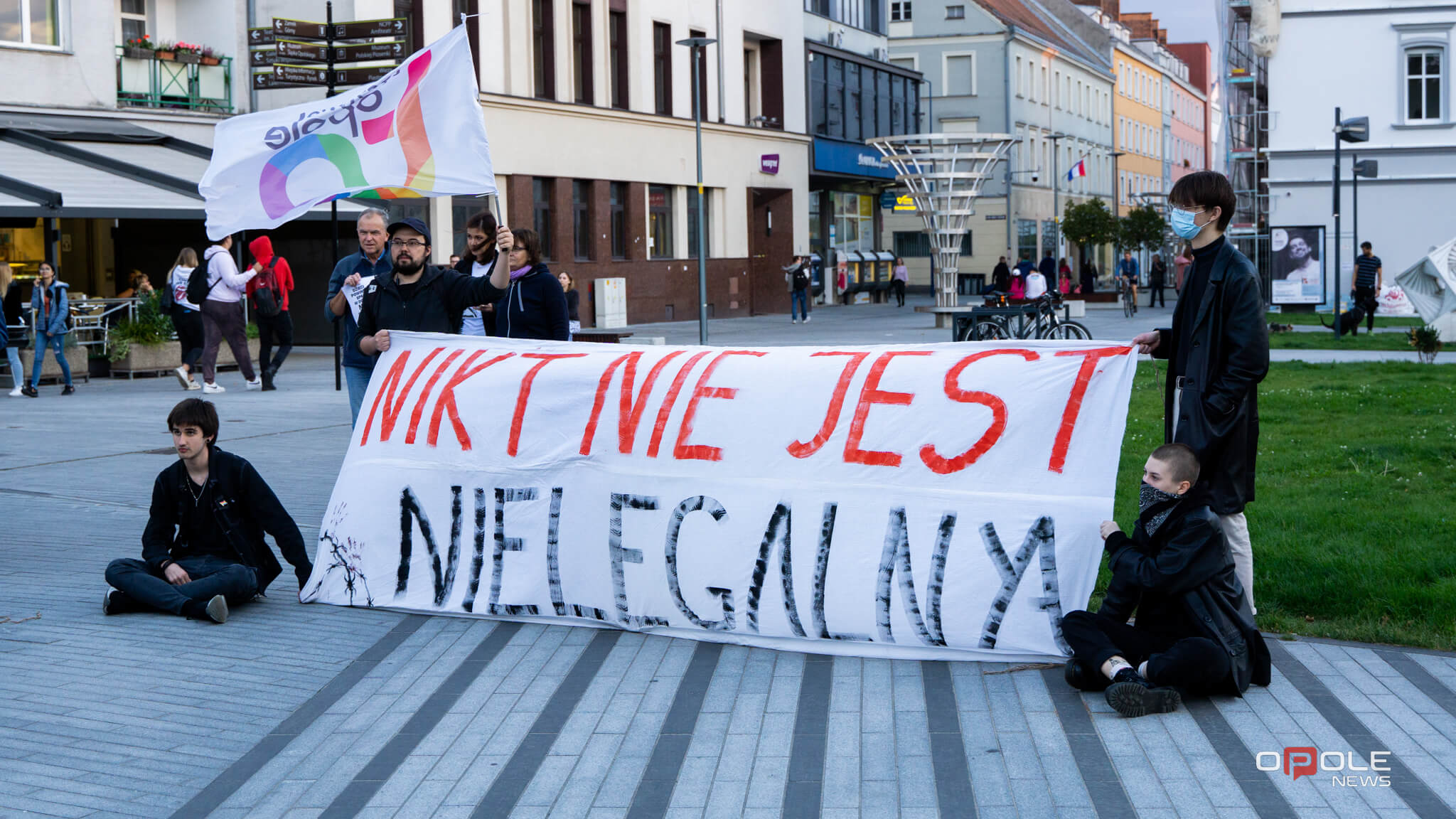 Opolanie protestowali przeciwko sytuacji na polsko-białoruskiej granicy