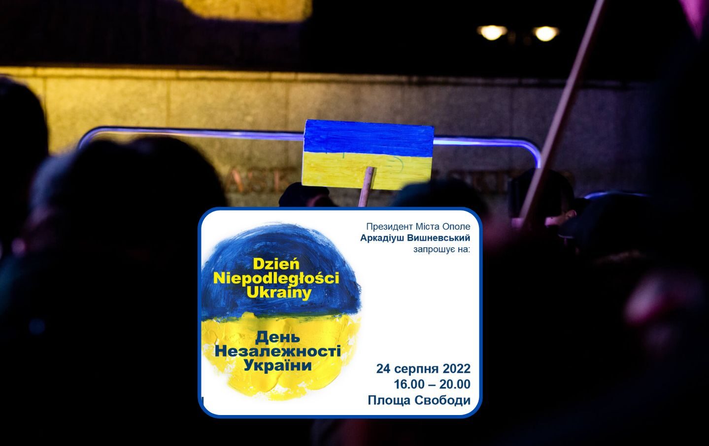Specjalne wydarzenie na Placu Wolności w Opolu z okazji Dnia Niepodległości Ukrainy. [День Незалежності України]