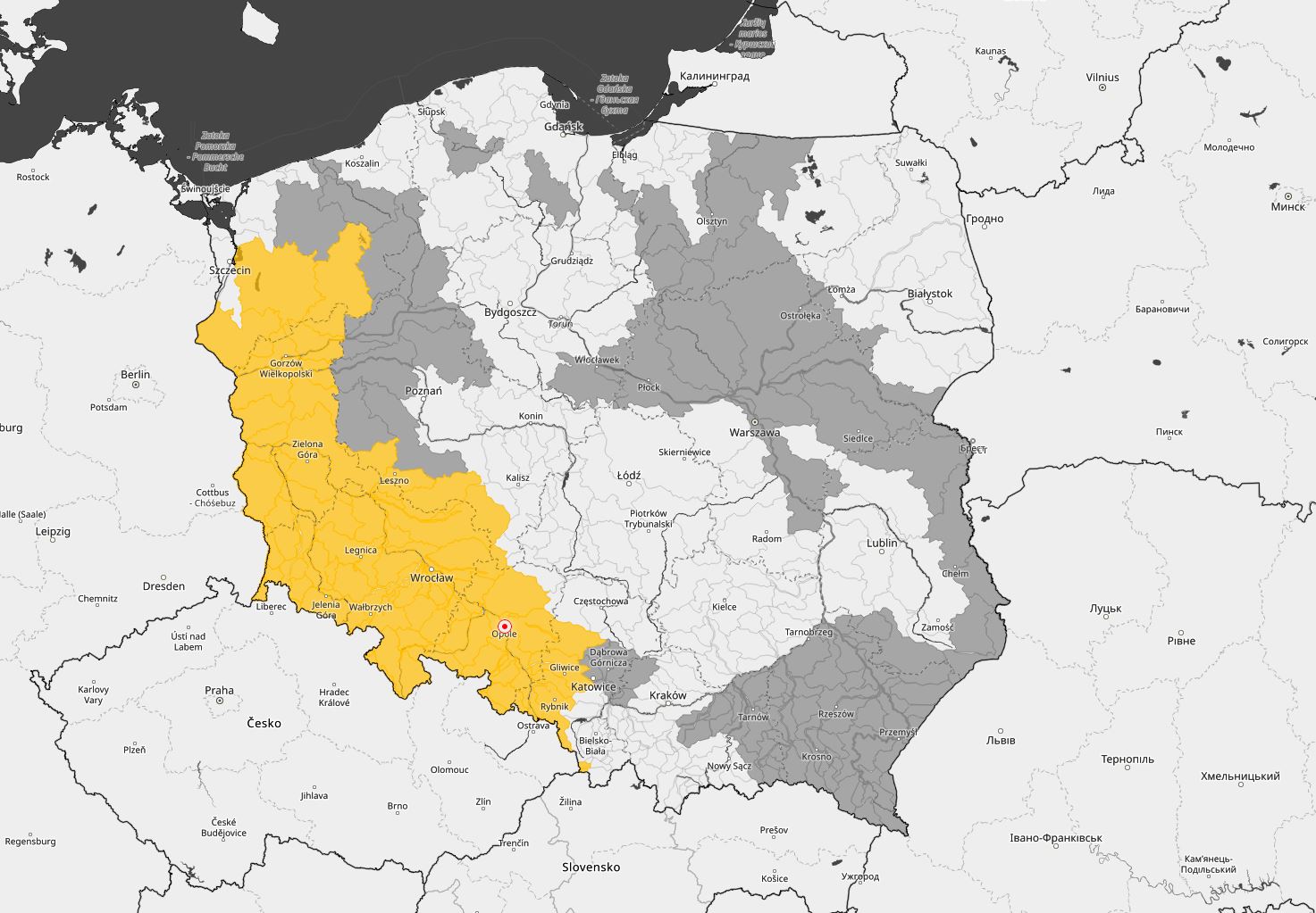 Ostrzeżenie hydrologiczne na przeważającej części województwa opolskiego [8.09-9.09]