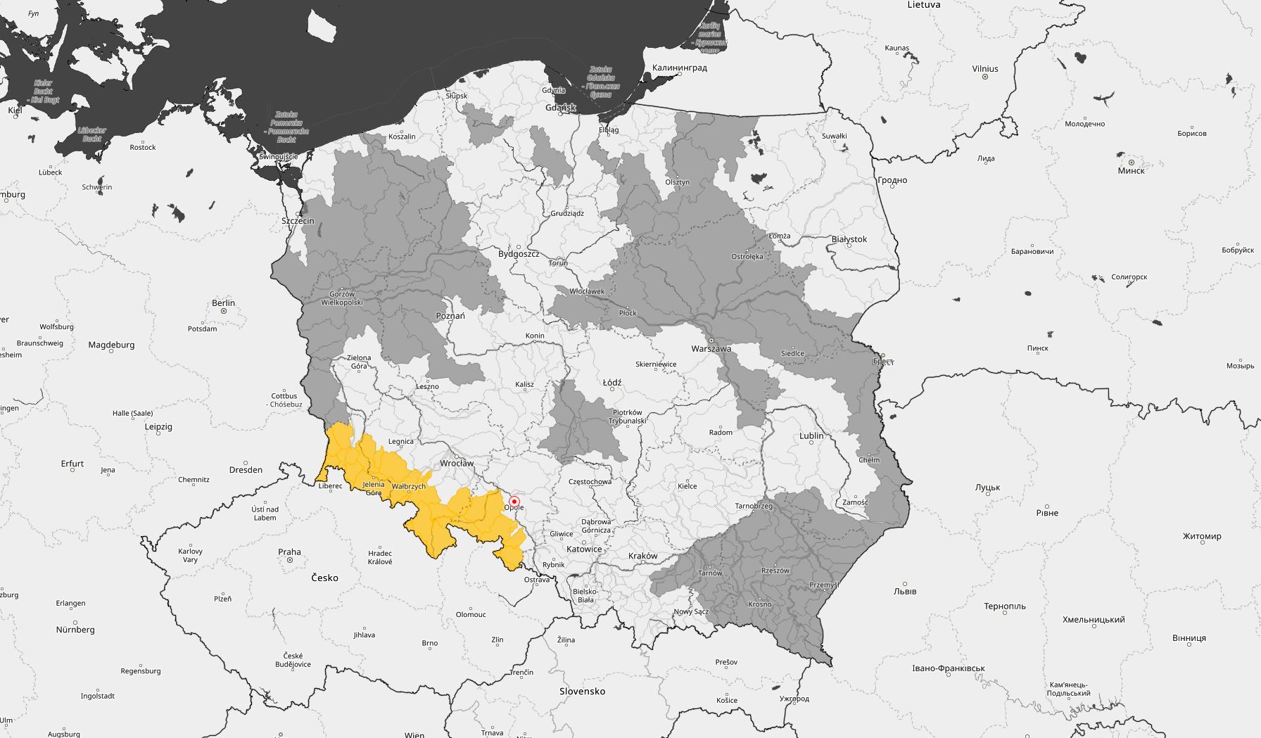 Ostrzeżenie hydrologiczne dla południowej części województwa opolskiego [14.09]