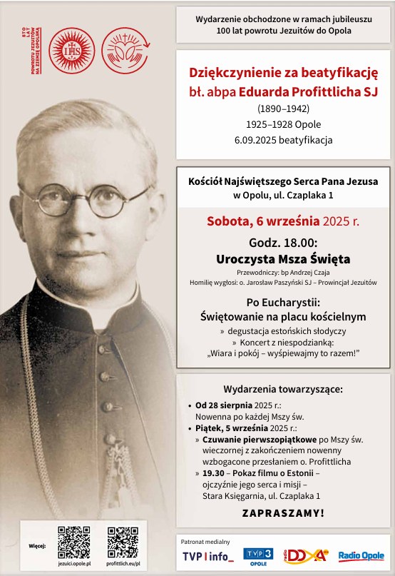 Jezuici w Opolu świętują beatyfikację abp. Eduarda Profittlicha SJ. Sprawdź szczegóły